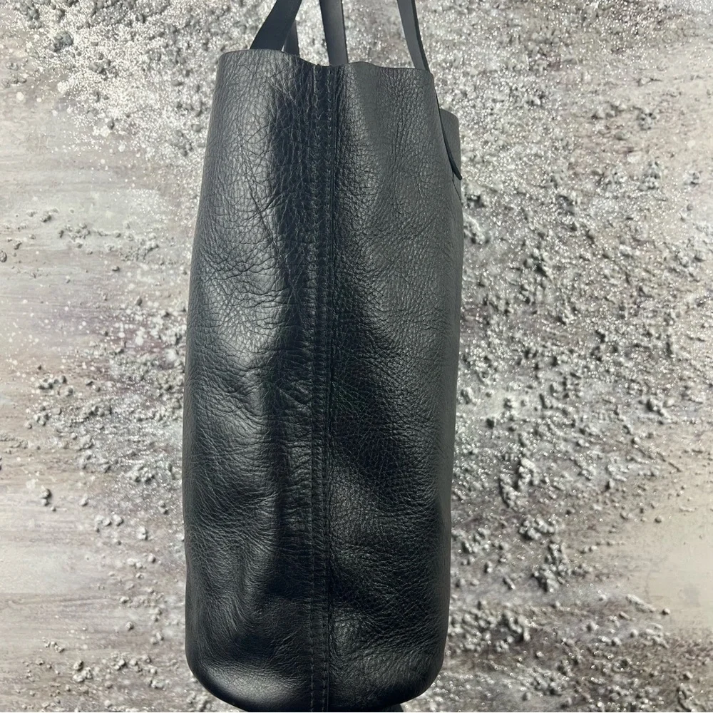 547 Madewell Black Leather Structured Tote Bag - Picture 5 of 10